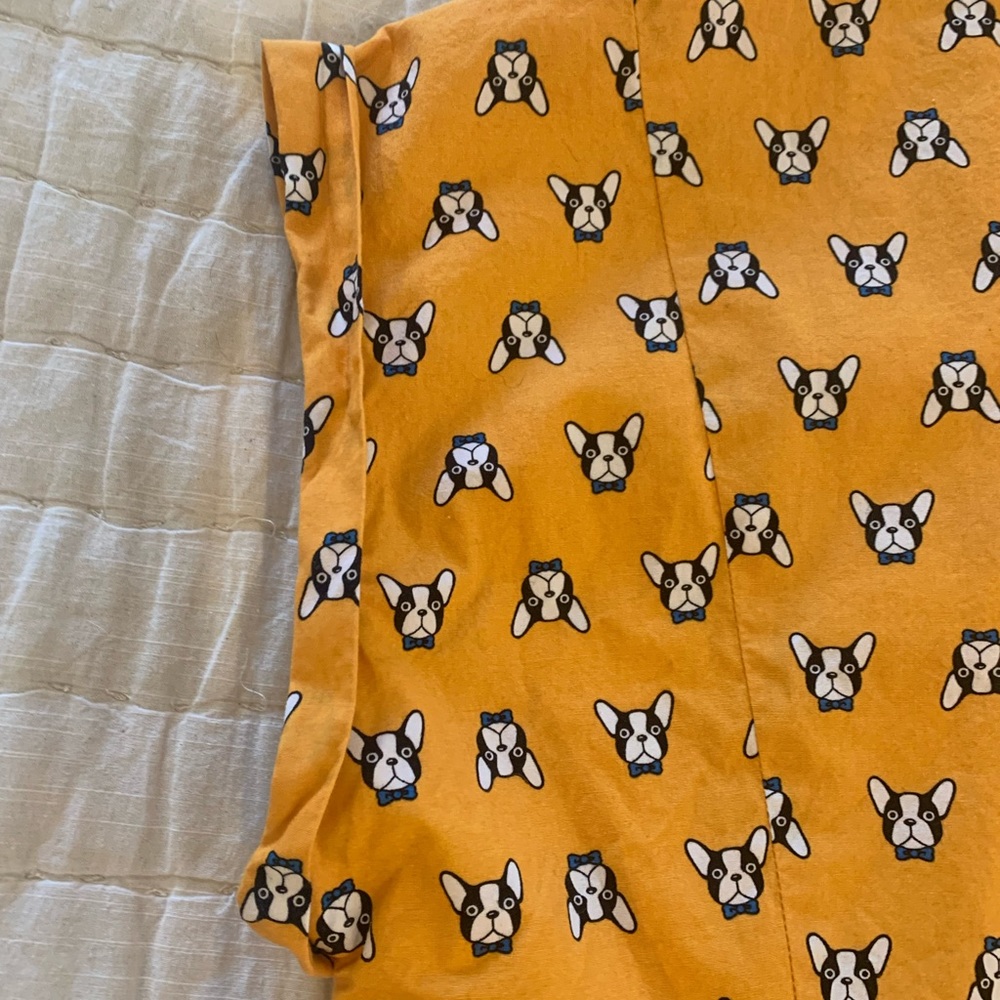 Magnolia Park French Bulldog Print Women's Top View 5